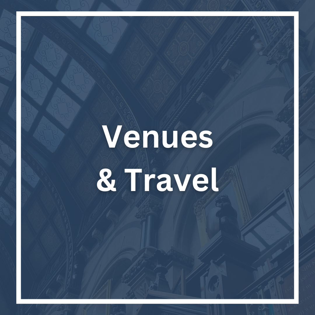 Venues and Travel text